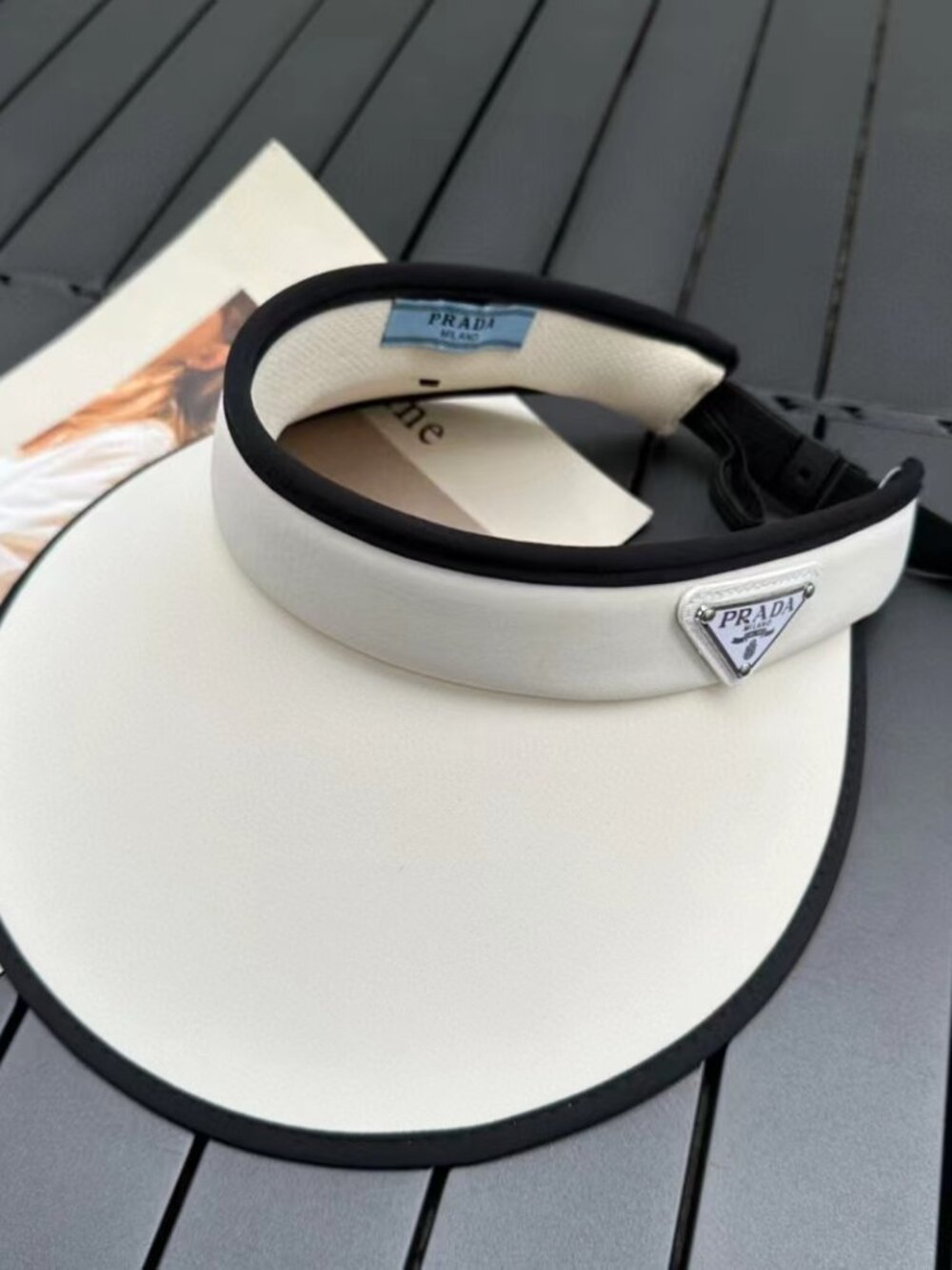 Prada Re Nylon Visor White